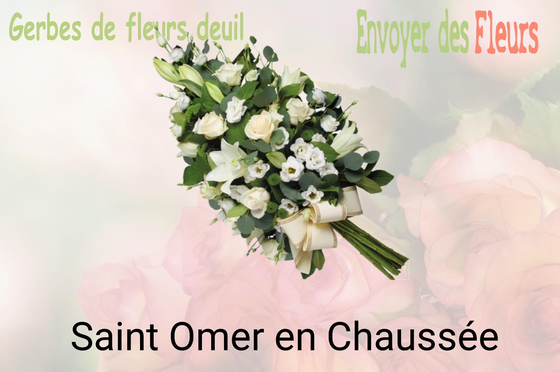 Gerbe de fleurs de deuil livrée à Saint-Omer-en-Chaussée